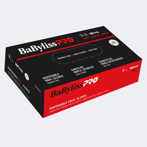 BaBylissPRO® Disposable Vinyl Gloves, Large – Box of 100